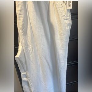NWT Old Navy High-Waisted Linen-Blend Wide-Leg Pants/White /3x